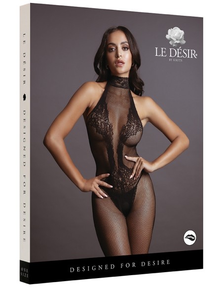 Combinaison sexy Fishnet & Lace Noir - Combinaisons - 3