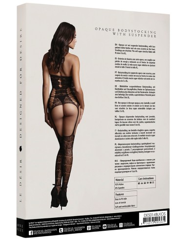 Combi sexy Lace Suspender Noir