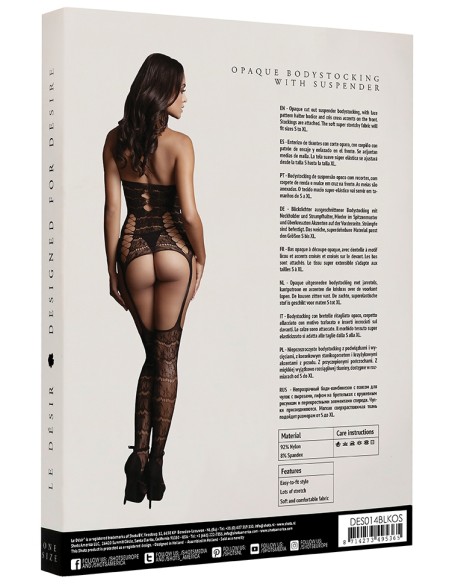 Combi sexy Lace Suspender Noir