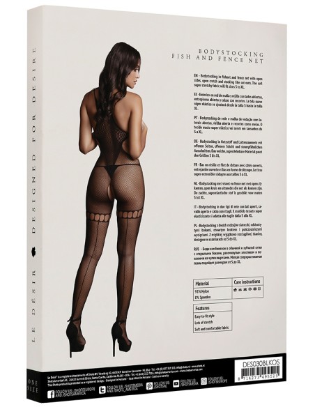 Combi sexy Net High Neck Noir