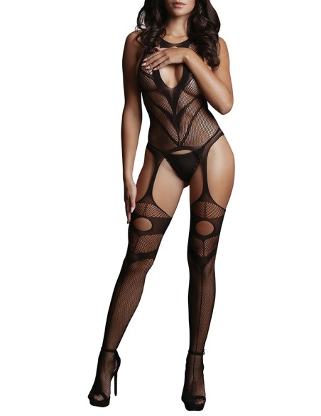 Combi sexy Suspender Noir