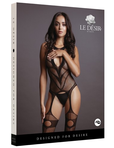 Combi sexy Suspender Noir