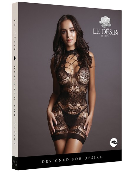 Robe sexy Criss Cross Neck Noir