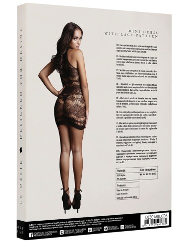 Robe sexy Criss Cross Neck Noir