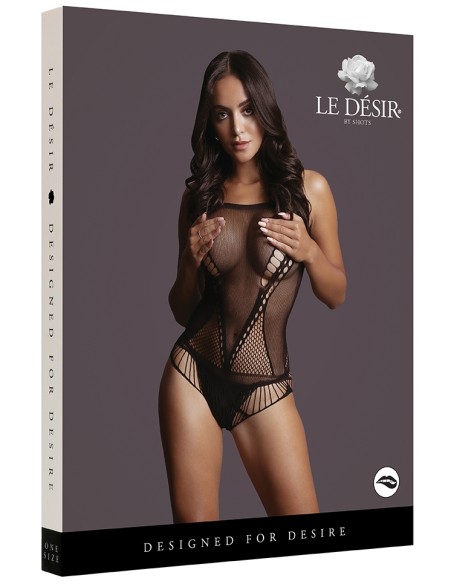 Body Contrast Net Teddy Noir