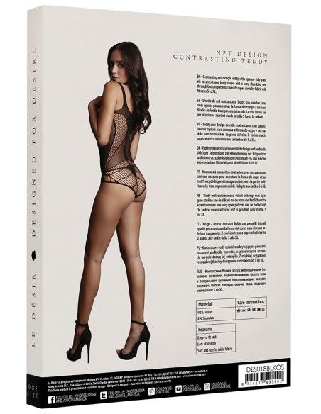 Body Contrast Net Teddy Noir