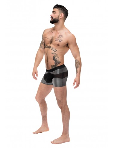 Boxer sexy IRON CLAD Noir-Argenté