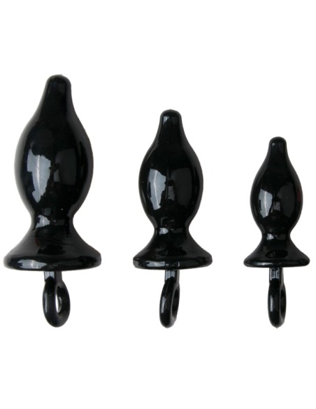 Pack de 3 plugs Tet Ass Noirs Pack de 3 plugs Tet Ass Noirs