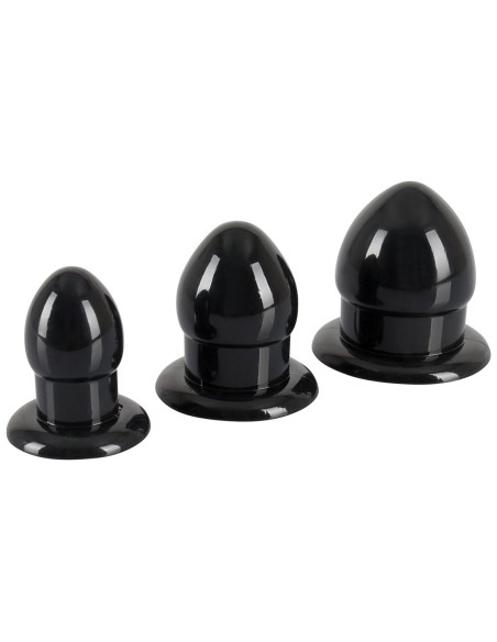 Pack de 3 Plugs Mini fat noirs Pack de 3 Plugs Mini fat noirs