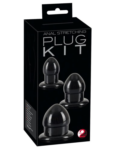 Pack de 3 Plugs Mini fat noirs
