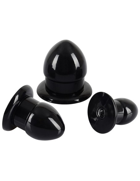 Pack de 3 Plugs Mini fat noirs Pack de 3 Plugs Mini fat noirs