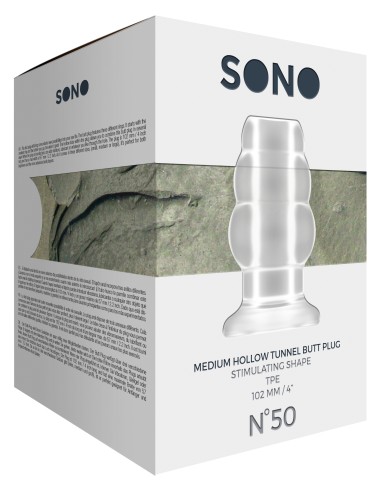 Plug Tunnel Hollow Sono n°50 - 8.5 x 5.7 cm Transparent