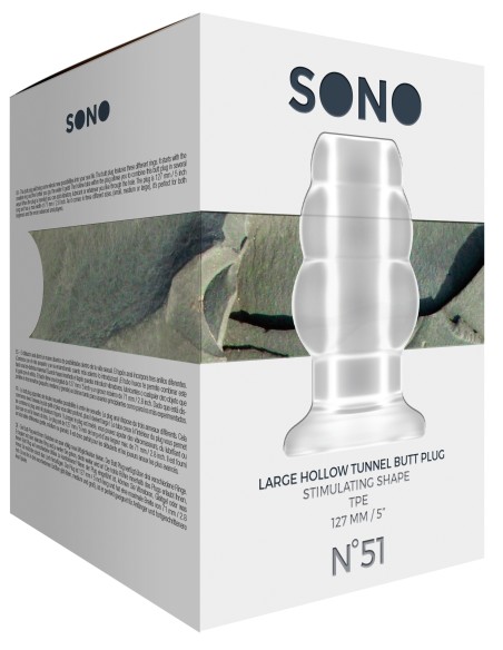 Plug Tunnel Hollow Sono N°51 - 11 x 7.1 cm Transparent