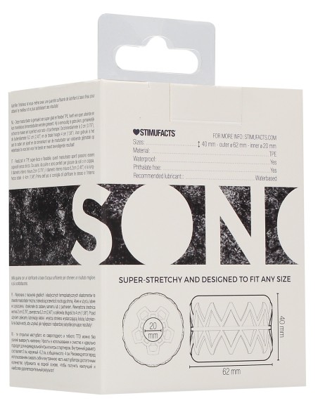 Anneau de masturbation Réversible Textured Sono n°92 Anneau de masturbation Réversible Textured Sono n°92