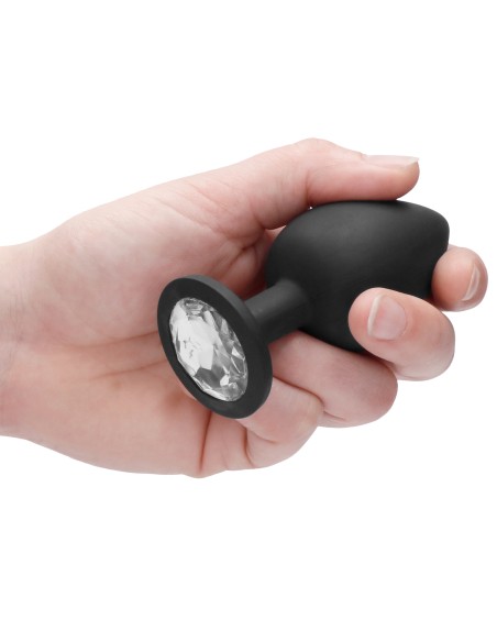 Plug anal silicone SELF MOTION 8 x 4 cm noir