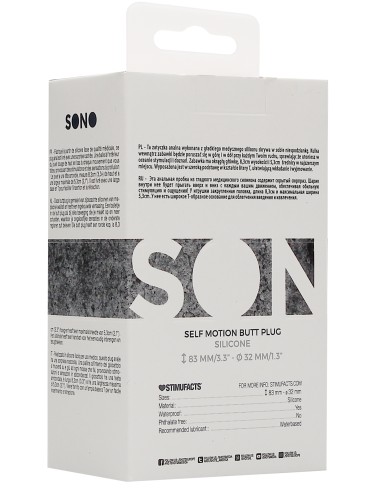 Plug anal silicone SELF MOTION 8 x 4 cm noir