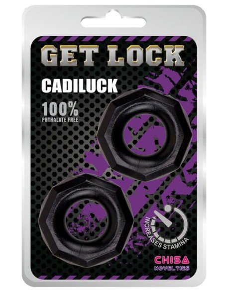 Lot de 2 cockrings Cadiluck Noirs - Cockrings Flexibles - 2