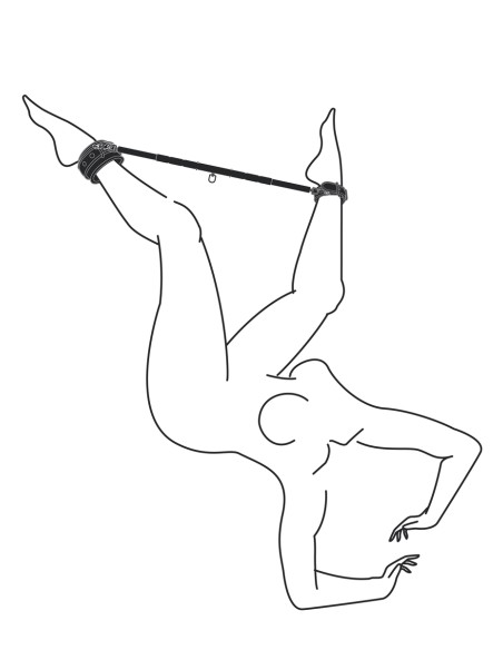 Barre ajustable en métal avec Menottes Barre ajustable en métal avec Menottes