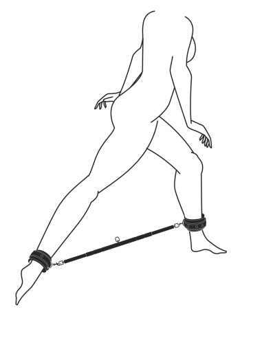 Barre ajustable en métal avec Menottes