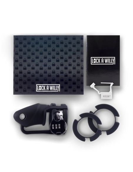 Cage de chasteté Lock A Willy 11 x 3cm Noire Cage de chasteté Lock A Willy 11 x 3cm Noire