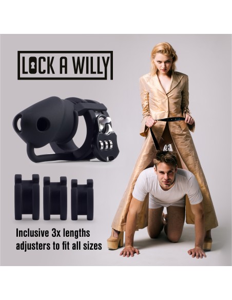 Cage de chasteté Lock A Willy 11 x 3cm Noire Cage de chasteté Lock A Willy 11 x 3cm Noire