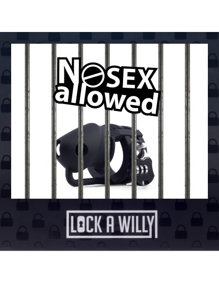 Cage de chasteté Lock A Willy 11 x 3cm Noire Cage de chasteté Lock A Willy 11 x 3cm Noire