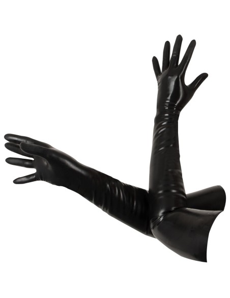 Gants longs en latex Tenue Bdsm Noirs Gants longs en latex Tenue Bdsm Noirs
