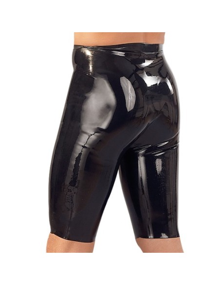 Short Cycliste en latex avec gaine pénis