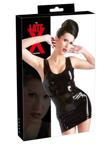 Robe wetlook Latex Irina - Noir