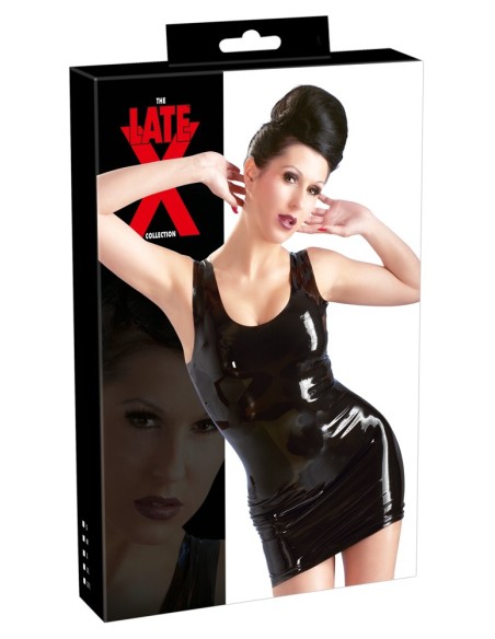 Robe wetlook Latex Irina - Noir