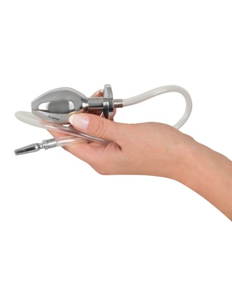 Plug Penis avec plug anal pour jeu Uro