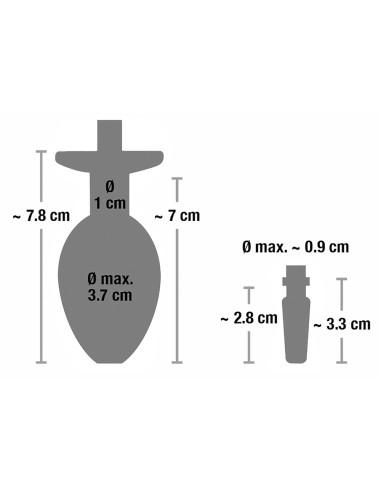 Plug Penis avec plug anal pour jeu Uro