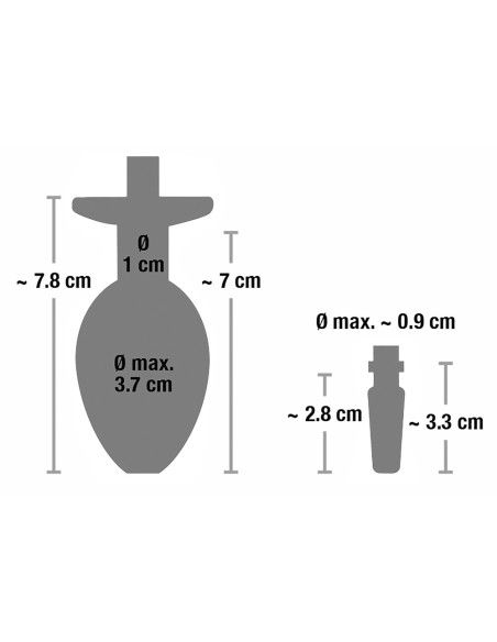 Plug Penis avec plug anal pour jeu Uro