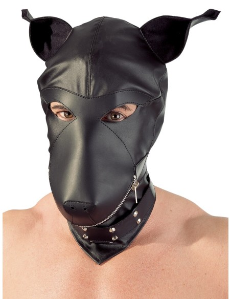 Cagoule Dog Fetish Simili noir Cagoule Dog Fetish Simili noir