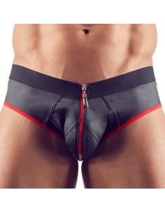 Jockstrap Joy Zip Noir-Rouge