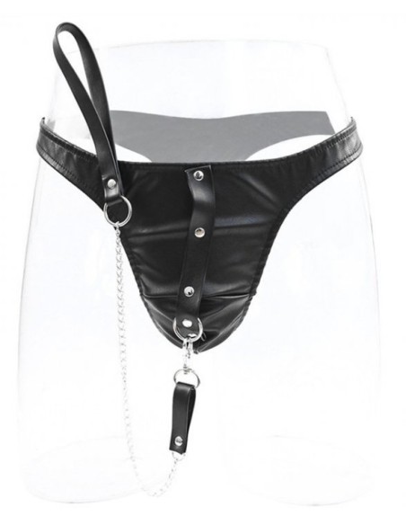 String en simili avec laisse