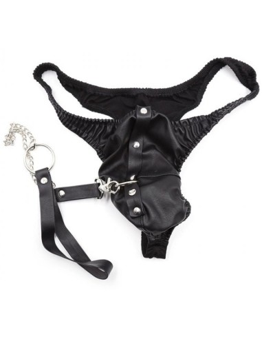 String en simili avec laisse