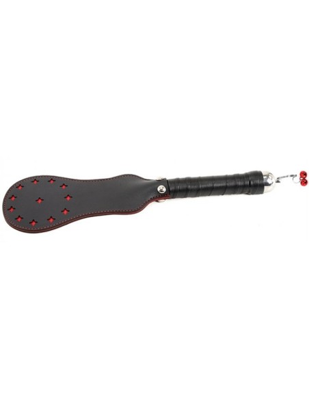 Paddle en simili Star noir-rouge 35cm Paddle en simili Star noir-rouge 35cm