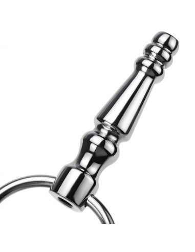 Plug Urètre percé Ribbed Ringo 4cm - Diamètre 10mm