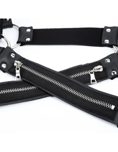Harnais en néoprène Cross Body Zip Noir