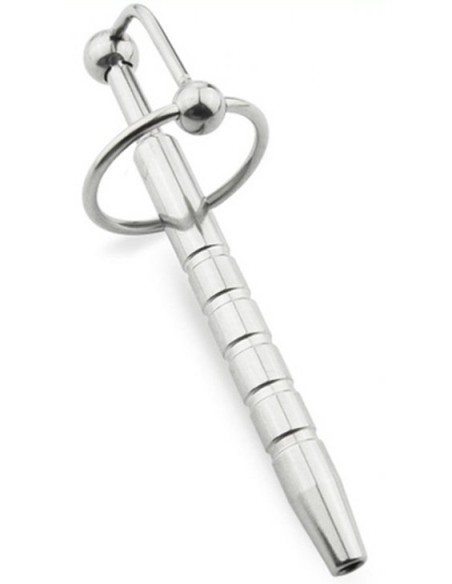 Plug Penis percé Pen Strie 12cm - Diamètre 10mm