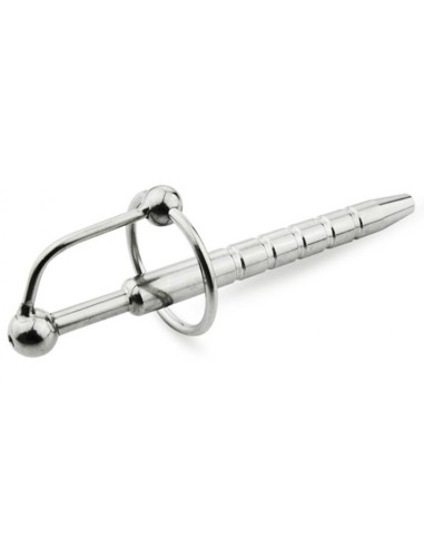 Plug Penis percé Pen Strie 12cm - Diamètre 10mm