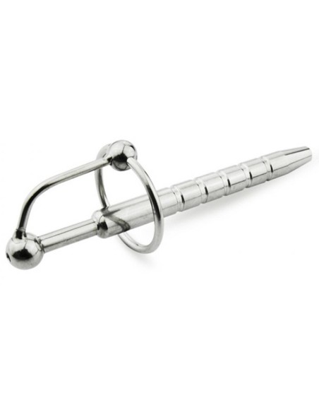 Plug Penis percé Pen Strie 12cm - Diamètre 10mm