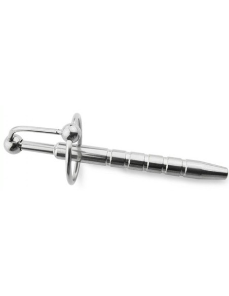 Plug Penis percé Pen Strie 12cm - Diamètre 10mm