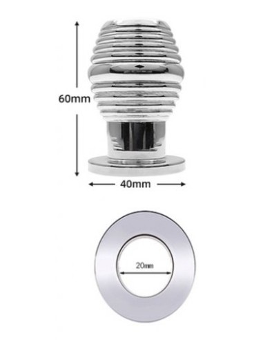 Plug Tunnel en métal Thread Hollow S 6 x 4 cm