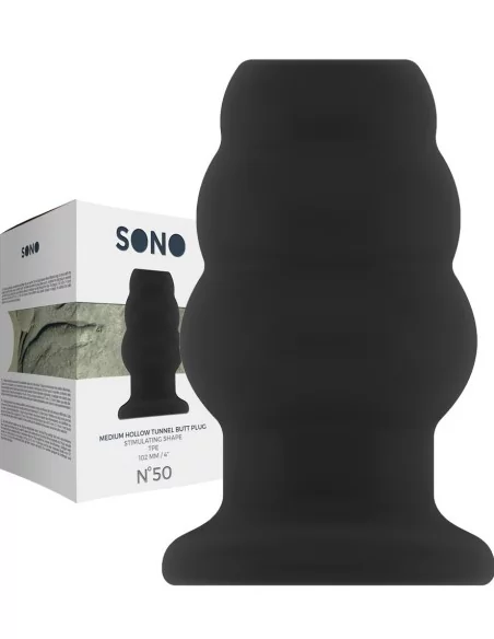 Plug Tunnel Hollow Sono N°50 - 8.5 x 5.7 cm Noir