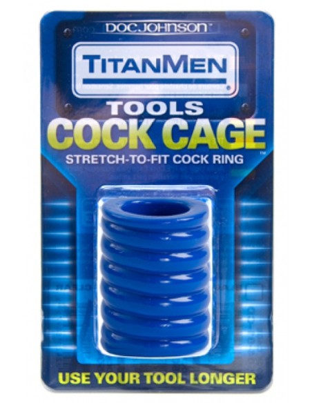 Ballstretcher Cock Cage 50mm Bleu