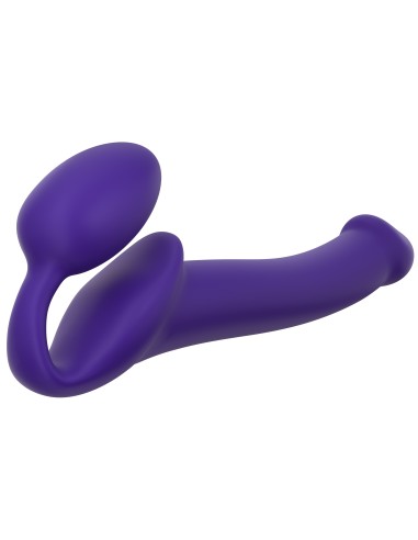 Gode + plug STRAP-ON-ME Bendable M 16 x 4 cm Violet