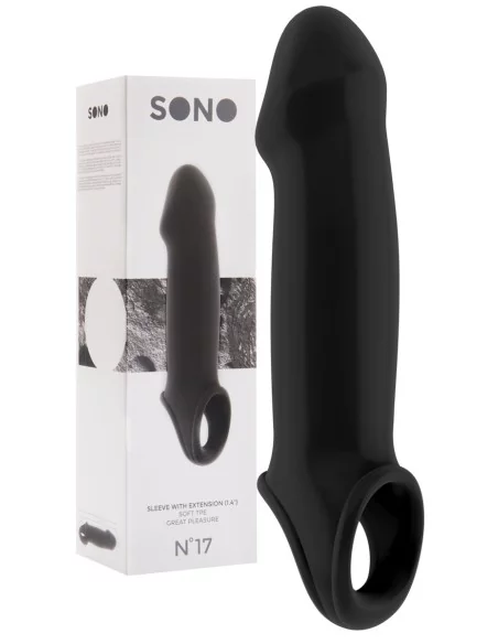 SONO 17 - Gaine à pénis Lisse noir 20 x 5.5cm SONO 17 - Gaine à pénis Lisse noir 20 x 5.5cm