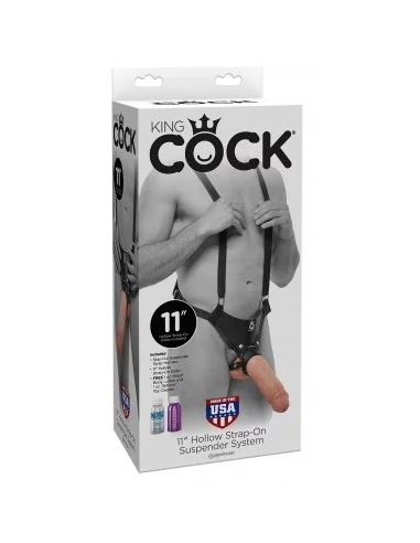 Gode ceinture suspension Hollow Strap Flesh 22 x 6.5 cm